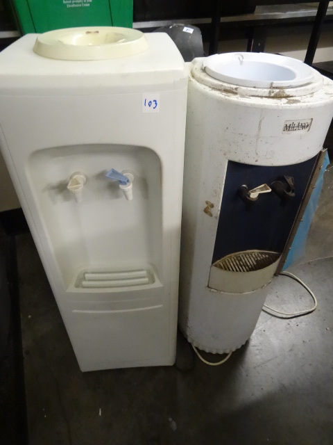 lot 103 image: 2 bottled water drink dispensers. M...