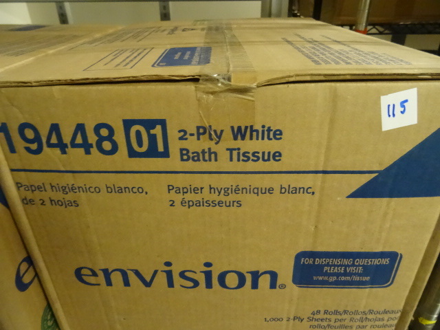 lot 116 image: Envision 2 ply white bath tissue. 4...