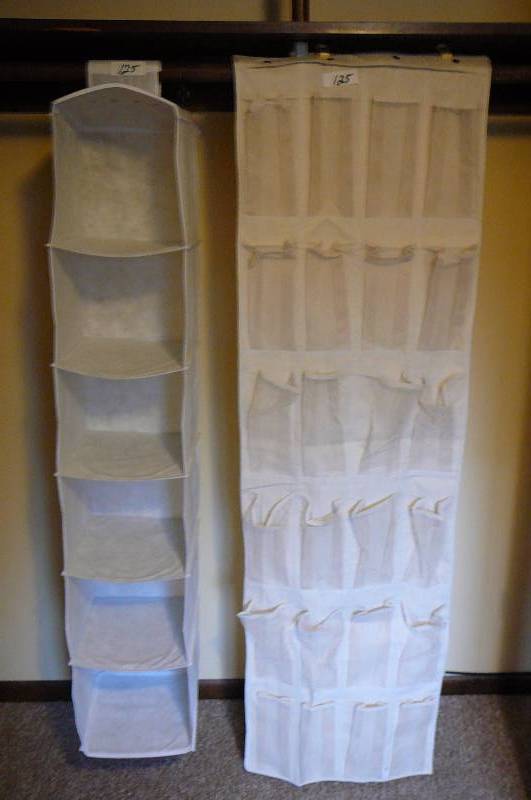 lot 125 image: Hanging shoe holder & Garment Hanging