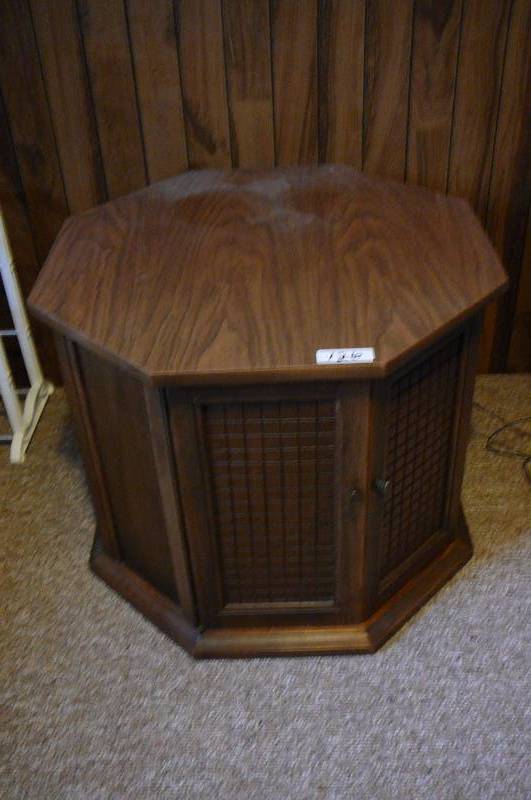 lot 126 image: Wooden Furniture with Door 25 x 25 x 21