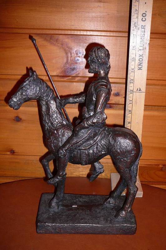 lot 180 image: Don Won Cast Immortal Figure of Spanish Don Quixote De La Mancha Collection of Pablo Verde