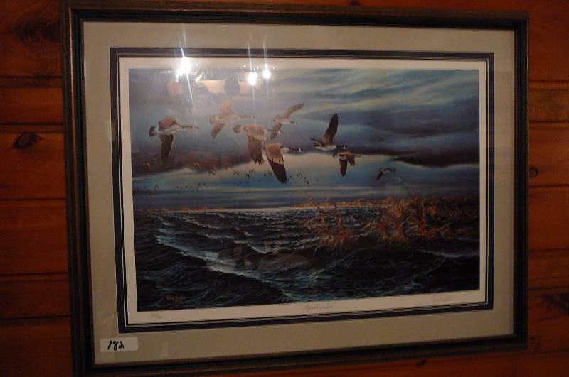 lot 182 image: Frame Print Squall Line 1980 Terry Redlin 366960 33 x 25
