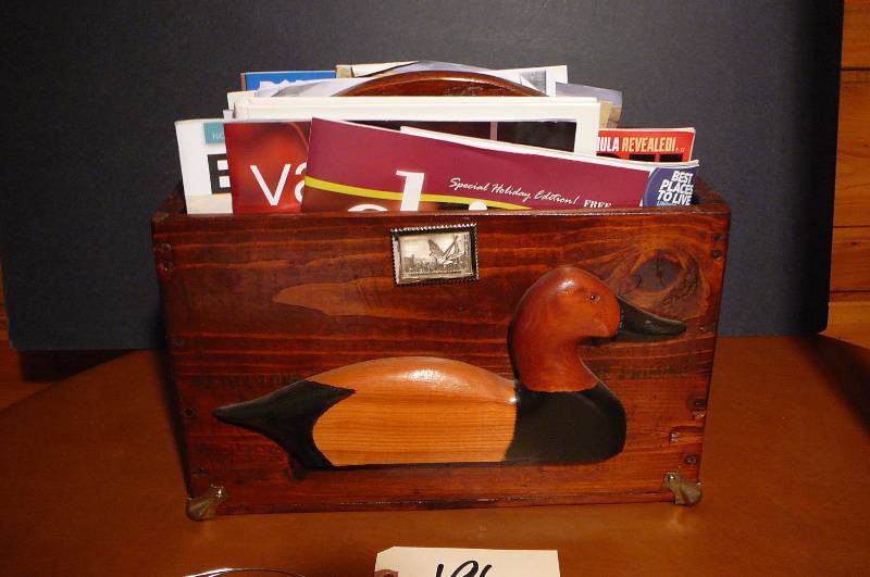lot 196 image: Ammo Box  Magazine Rack- Ducks unlimited 14 12 x 9 x 12 h