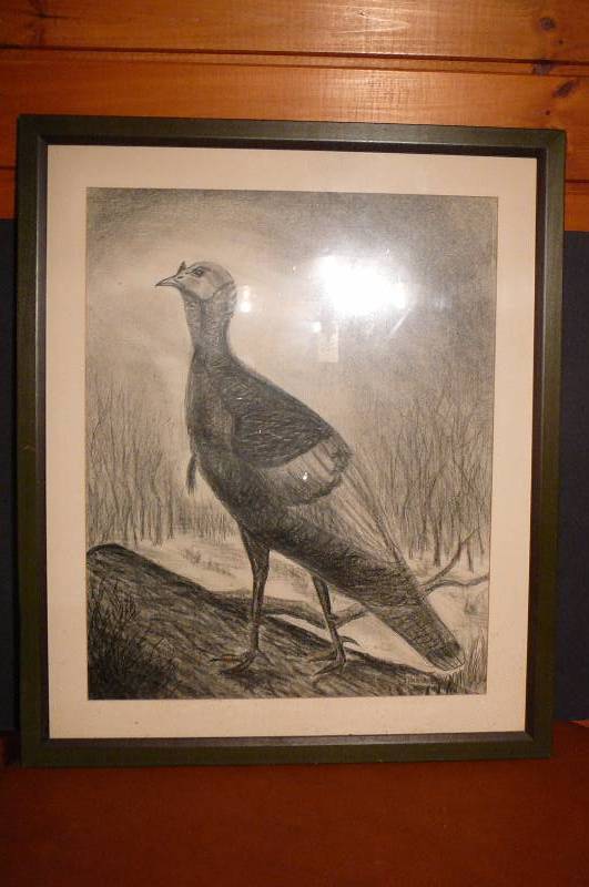 lot 197 image: Framed Turkey Print 24 12 x 29