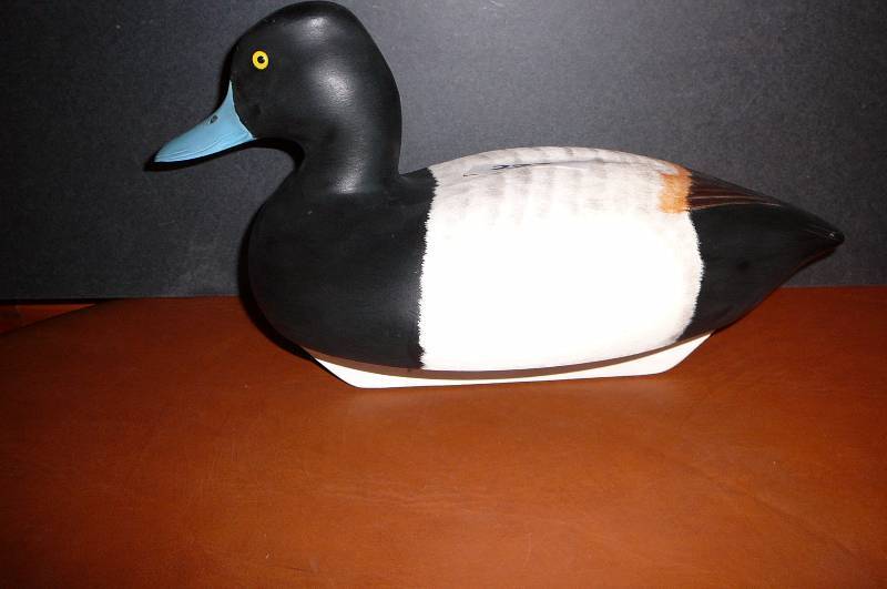 lot 223 image: Wooden Duck Decoy, Hand Crafted by Steven Kufrin 14L x  8 12 T