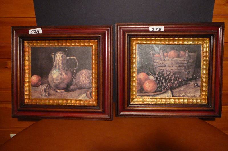 lot 228 image: 2 Paintings -Fruit 19 x 17