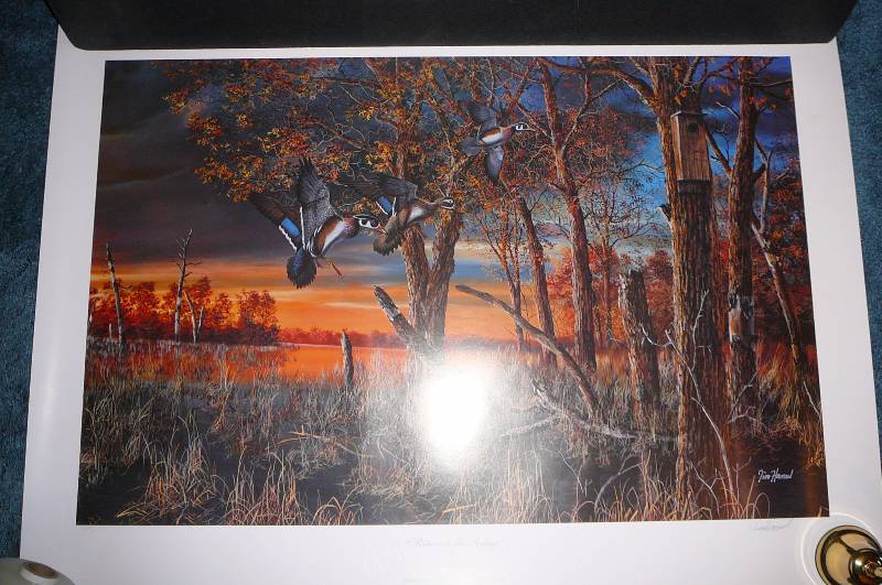 lot 315 image: Return to the Refuse 2000 Ducks Unlimited sponsor Print By Jim Hansel, 1096000 33 x24