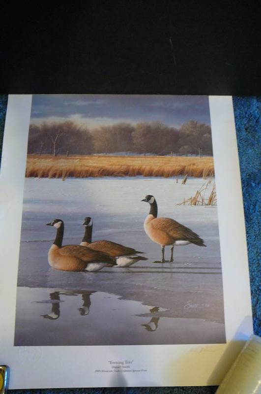 lot 318 image: Evening Trio 1989 Minnesota Ducks unlimited Sponsor Print 2167 4000 19 x 24