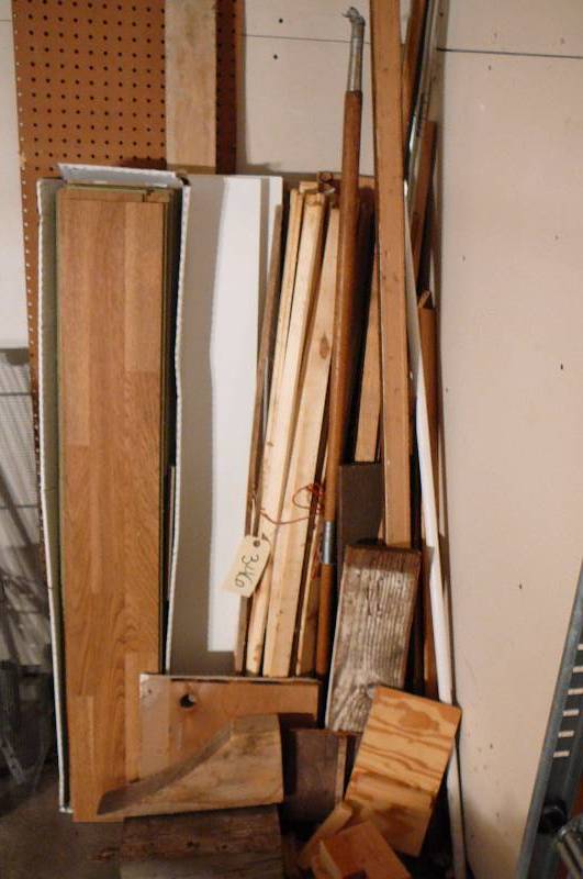 lot 346 image: 2 Shelf Boards Lot of All different sizes of Lumber