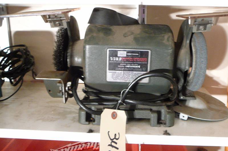 lot 348 image: Sears Craftsman 13 hp Bench Grinder Model 257191300