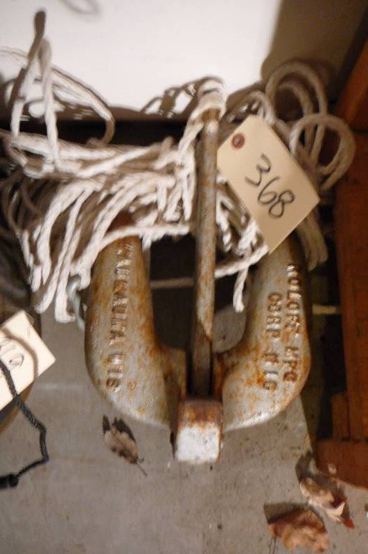lot 368 image: Anchor and Rope 15 lbs.