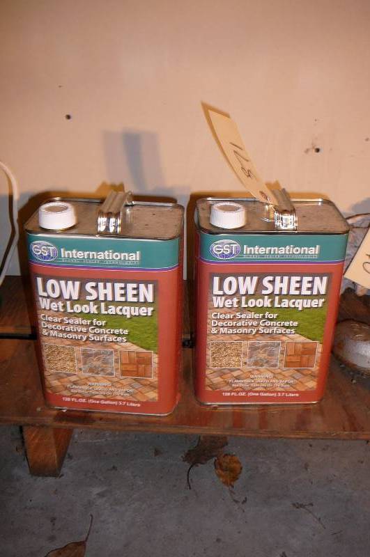 lot 371 image: Lacquer Low sheen wet look, Clear Seal Concrete and Masonry  2 gal