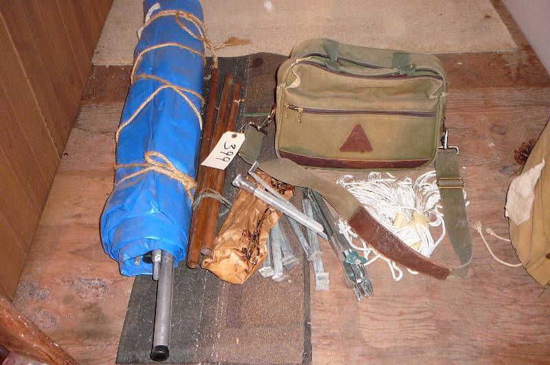 lot 399 image: Ducks Unlimited Tent Stakes, Tarp and Posts