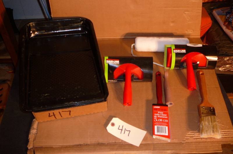 lot 417 image: Lot of Painting, Roller, brushes, Paint Pads, Liner