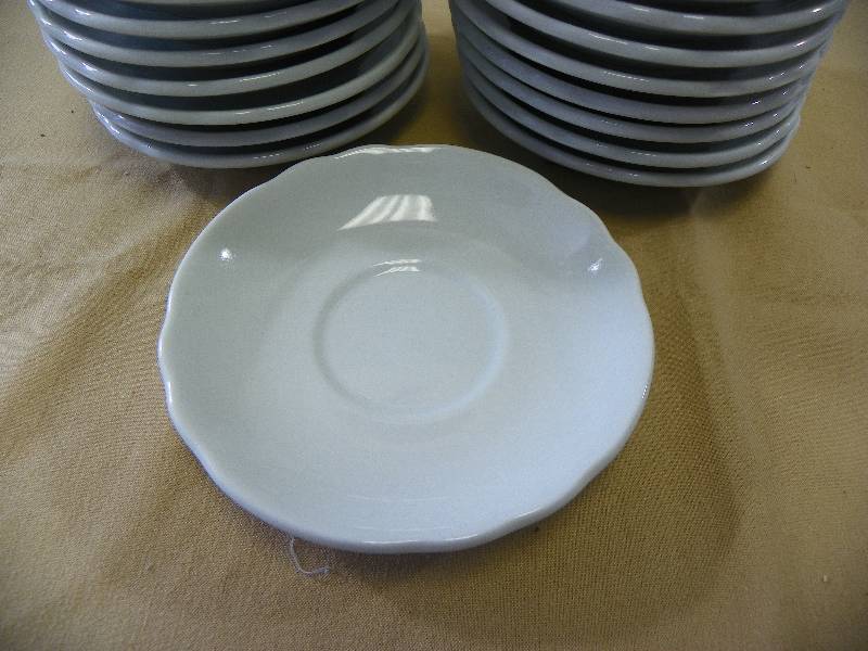 lot 45 image: 23 White Saucers