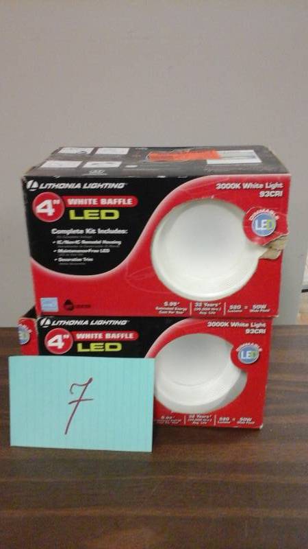 Set of 2 New Lithonia 4 White Baffle LED Kits