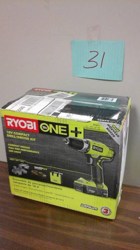 Ryobi ONE 18-Volt Lithium-Ion Compact DrillDriver Kit Never used