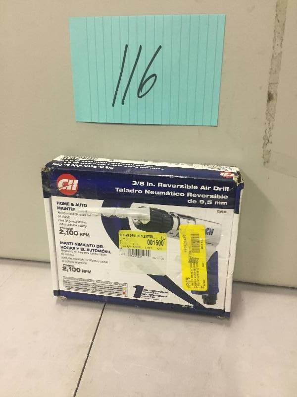 CH 38 in Reversible Air Drill with Keyless chuck