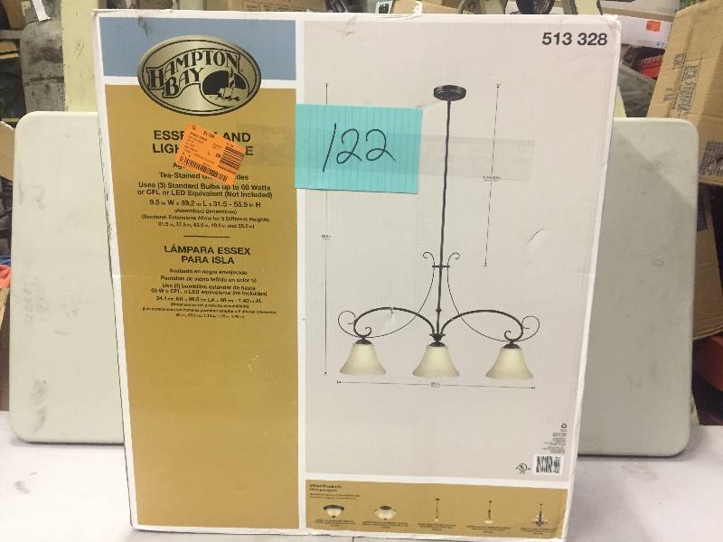 Hampton Bay ESSEX 3 light islad light never used