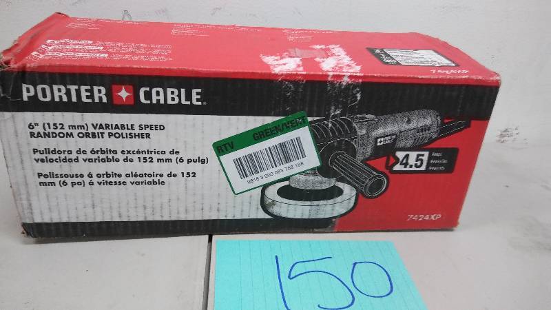 Porter Cable 6 Variable Speed Random Sander Orbit Polisher Never used