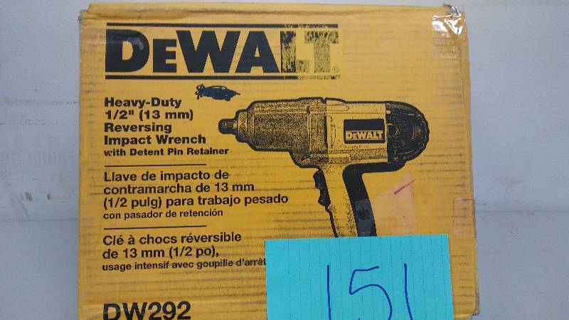 Dewalt DW292 Heavy Duty 12 Reversing Impact Wrench Never used