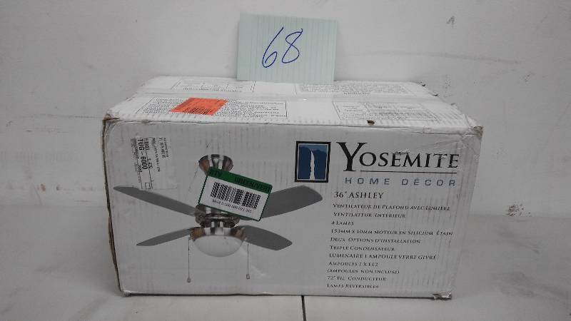 Yosemite Home Dcor  36 Ashley Indoor Fan