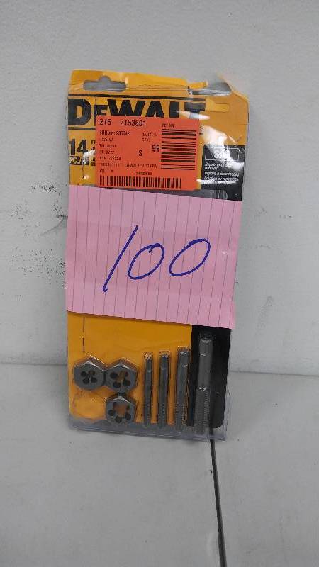 Dewalt Fractional Tap and Large Hexagon Die Set (14-Piece)