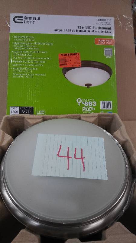 Commercial Electric Flushmount 13 in LED Twin Pack never used