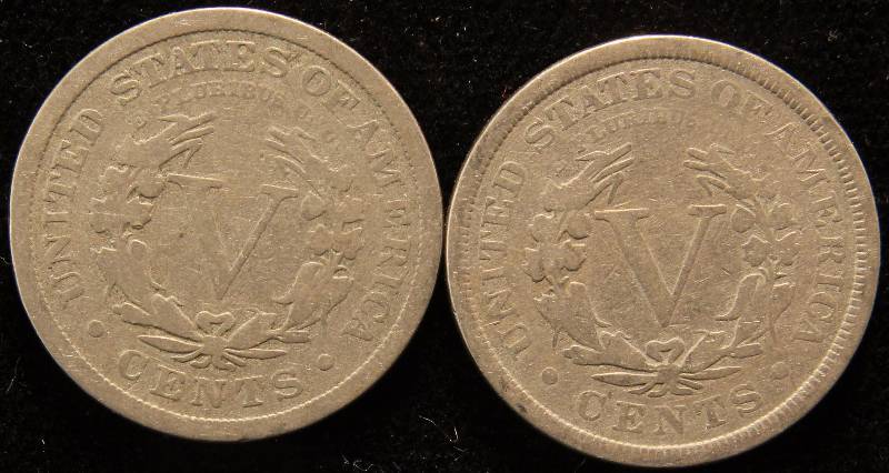 lot 07 image: 1907 & 1908 LIBERTY V NICKELS
