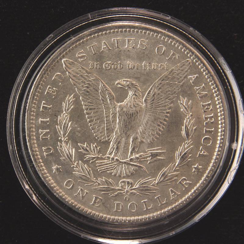 lot 30 image: 1900 MORGAN SILVER DOLLAR UNC IN AIRTITE HOLDER