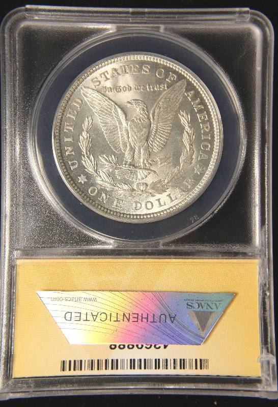 lot 42 image: 1921 MORGAN SILVER DOLLAR MS65 ANACS