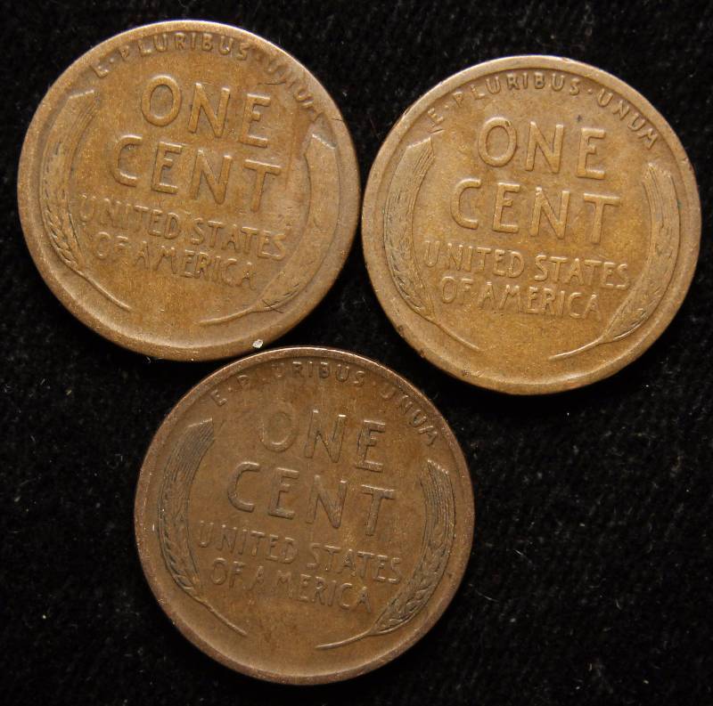 lot 59 image: GROUP OF 3 WHEAT CENTS 1915-S, 1917-D & 1917-S