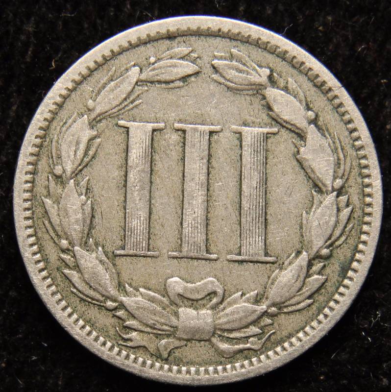 lot 60 image: 1868 THREE CENT NICKEL FINE