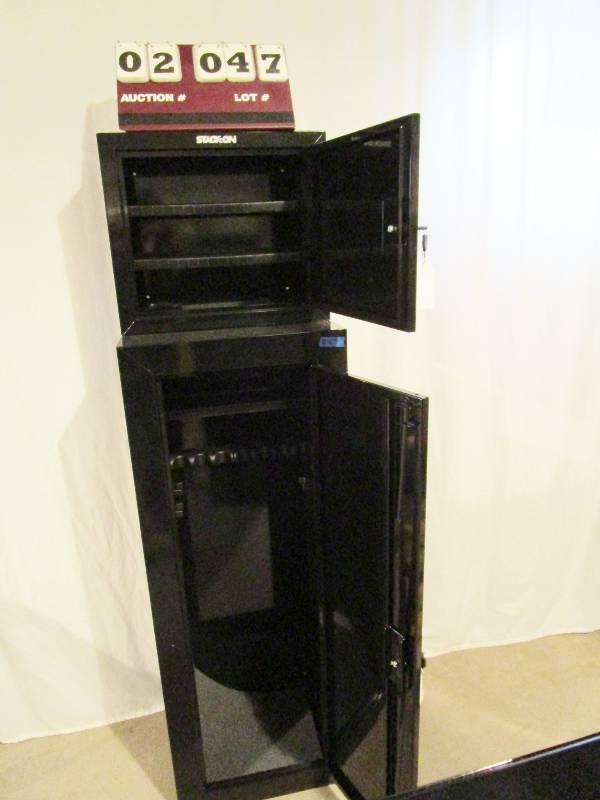 lot 47 image: Steel Security Top and Bottom Cabinet Set