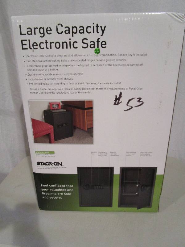 lot 53 image: Super-Sized Safe with Electronic Lock