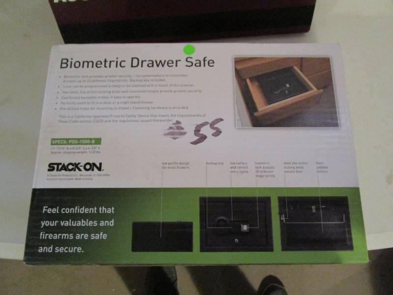 lot 55 image: Drawer Safe with Biometric Lock