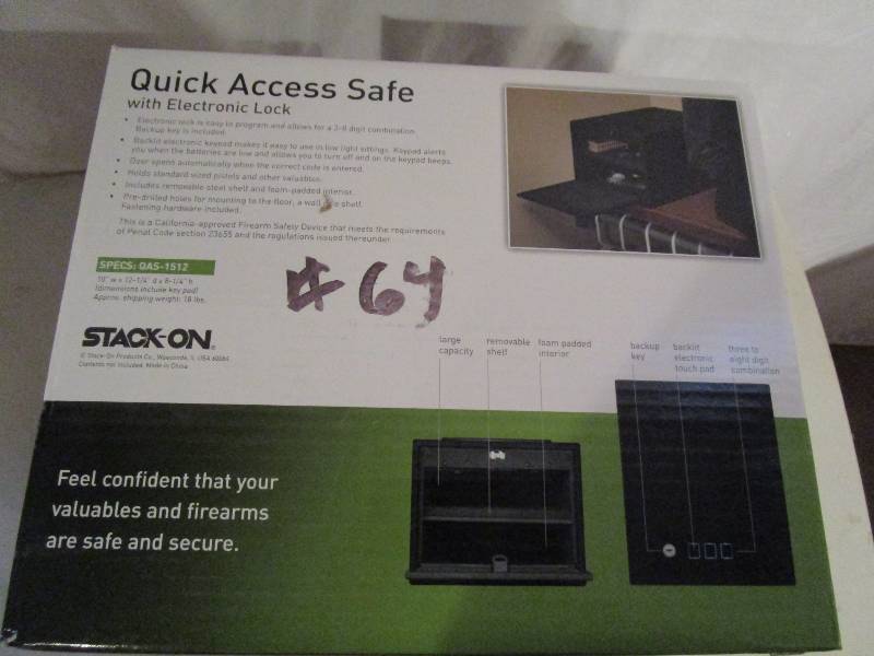 lot 64 image: Quick Access Electronic Safe
