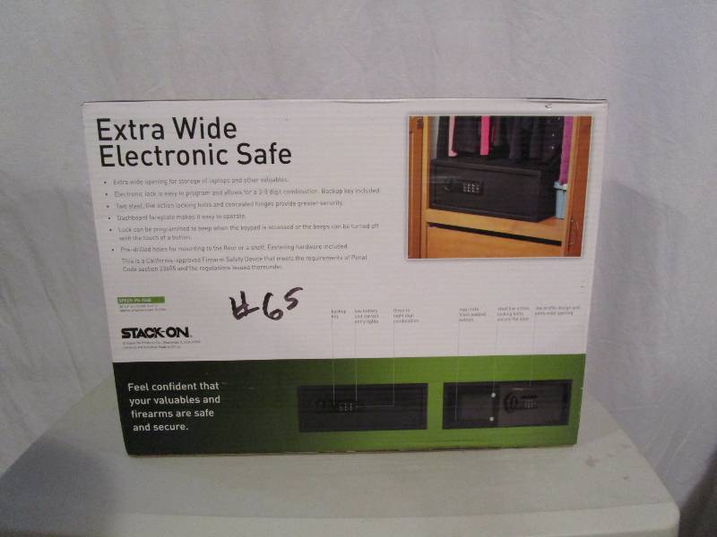 lot 65 image: Extra Wide Electronic Personal Safe