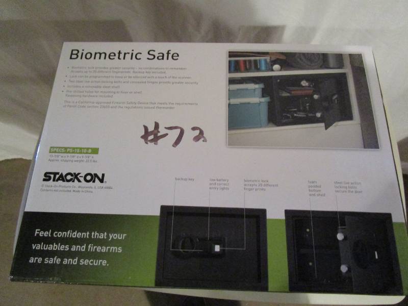 lot 72 image: Security Safe with Biometric Lock