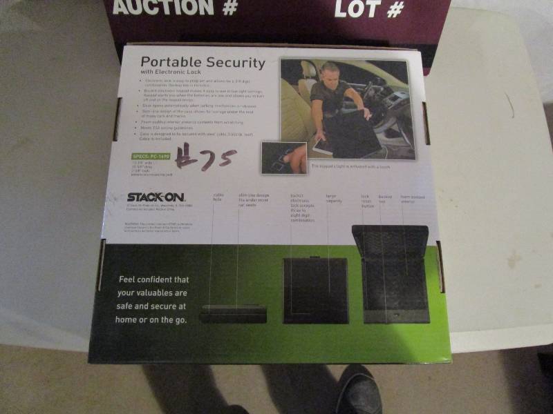 lot 75 image: Portable Security Case with Electronic Lock