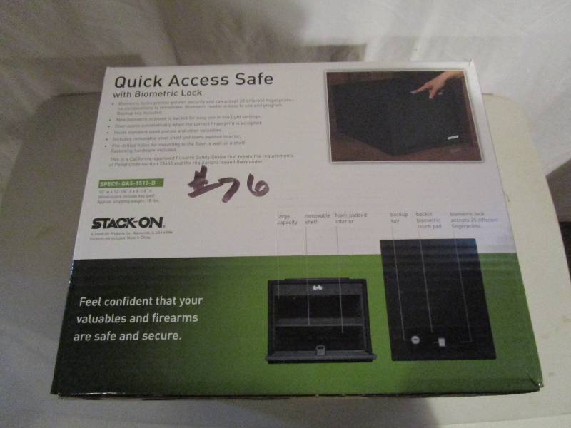 lot 76 image: Quick Access Biometric Safe