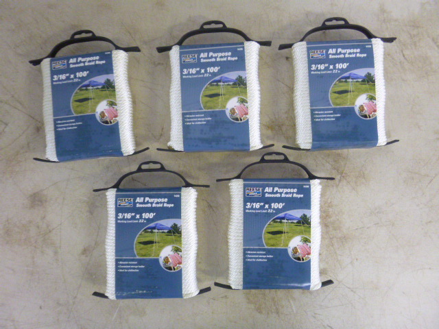 lot 55 image: 5 Spools of Reese All Purpose Smooth Braid Rope