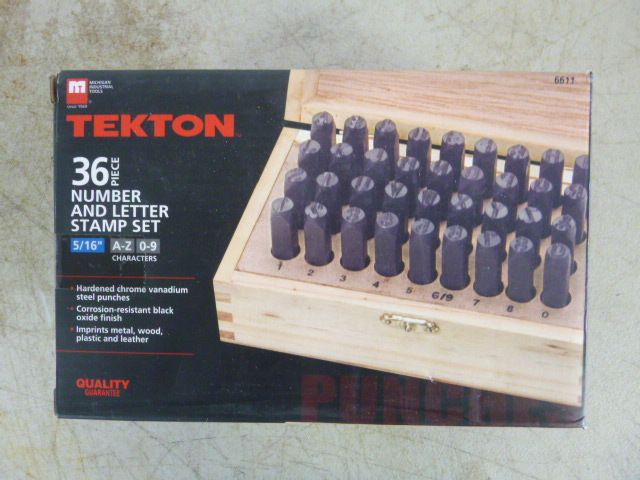 lot 86 image: Tekton 36 Piece Number and Letter Stamp Set