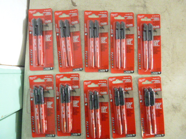 lot 99 image: 10 Packs of Milwaukee Inkzall Jobsite Markers