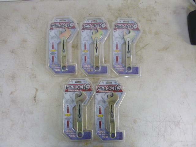 lot 119 image: 5 Helock Adjustable Wrenches