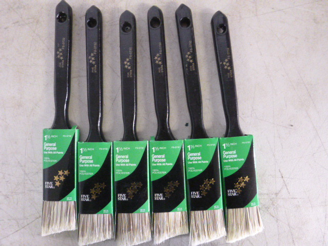 lot 127 image: 6 Five Star Paint Brushes