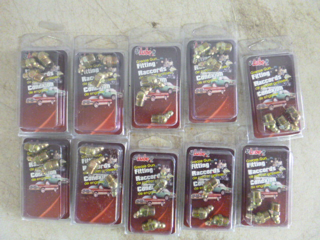 lot 135 image: 10 Packs of U-Lube-It Grease Gun Fittings