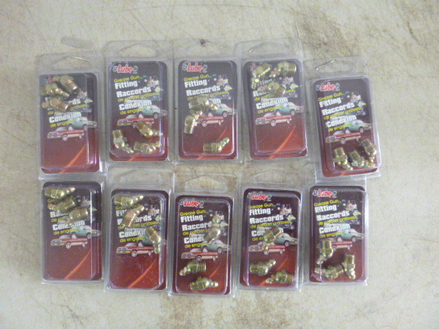 lot 136 image: 10 Packs of U-Lube-It Grease Gun Fittings
