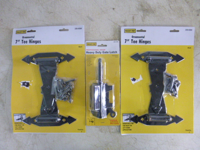 lot 140 image: 2 Packs of Project Pro Professional Grade Ornamental Tee Hinges
