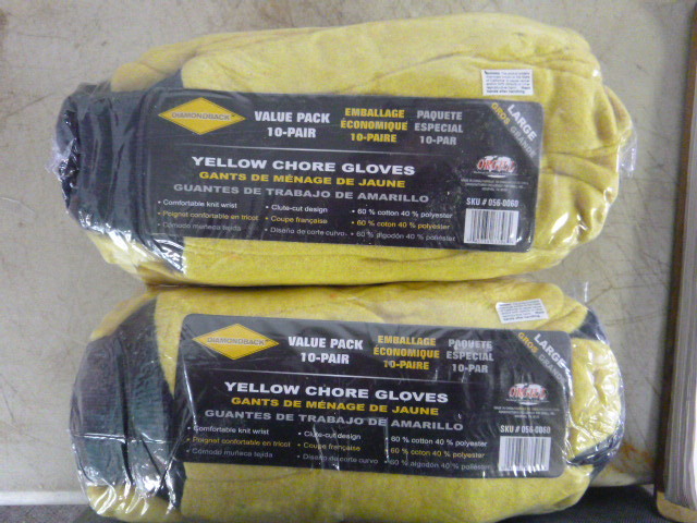 lot 159 image: 20 Pair of Diamondback Yellow Chore Gloves